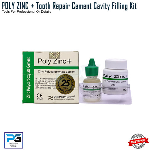 Dental poly zinc - poly, zinc+